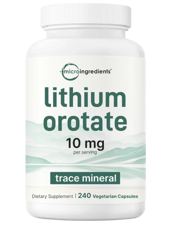 Lithium Orotate, Orotato de Lítio 10mg, 240 Cápsulas, Micro Ingredients