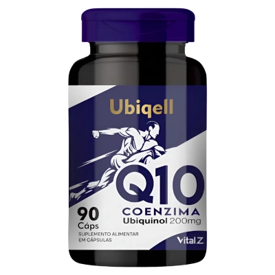 Coenzima Q10 Ubiquinol, 200mg, Energia e Saúde Cardiovascular, 90 Cápsulas, Vital Z
