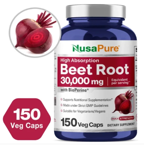 Beet Root, Beterraba 30000mg, 150 Cápsulas, NusaPure