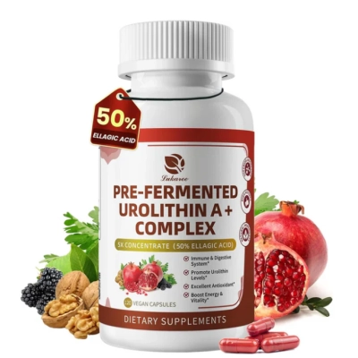 Pre-Fermented Urolitina A+ Tripla Potência, 120 Cápsulas, Lukaree