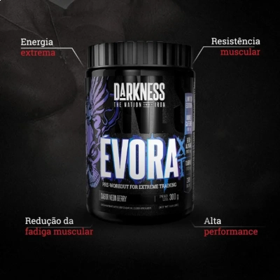 Pré Treino Evora XT, Sabores, 300G, Darkness