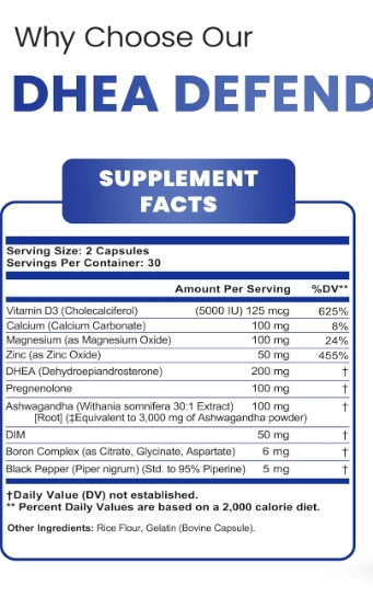 DHEA 200mg, com Pregnenolona 100mg, 60 cápsulas, Clean Nutraceuticals