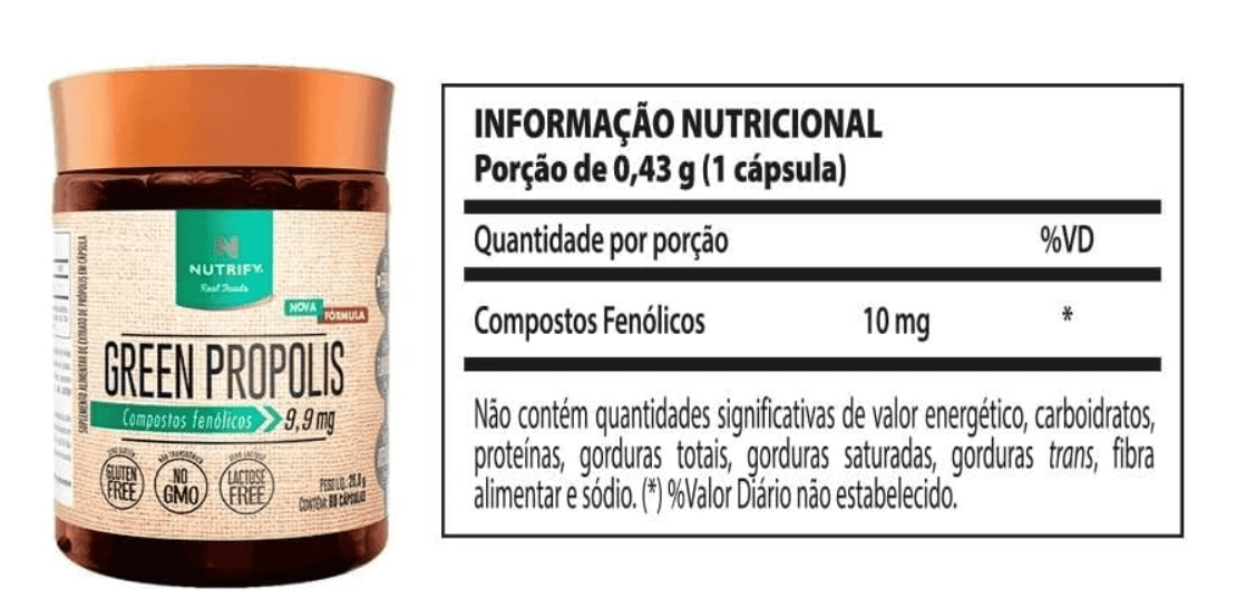 Green Propolis, 60 Cápsulas, Nutrify