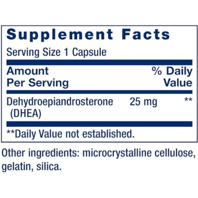 Dhea 25mg, 100 Cápsulas , Life Extension