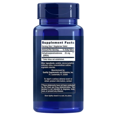 Dhea 25mg, 100 Cápsulas Sublingual, Life Extension