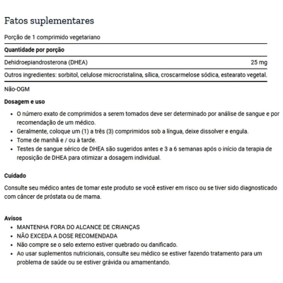 Dhea 25mg, 100 Cápsulas Sublingual, Life Extension