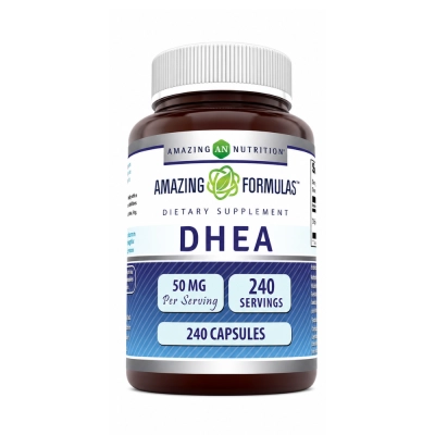 DHEA Micronizado 50mg, Suporte Hormonal e Vitalidade, Energia e Bem-Estar, Opções, Amazing Formulas