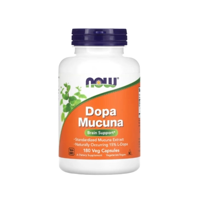 Dopa Mucuna, Aumenta Foco, Motivação e Energia, Suporte ao Bem-Estar, Cápsulas, Now