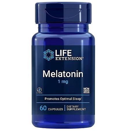Melatonina, 1mg, 60 cápsulas, Life Extension