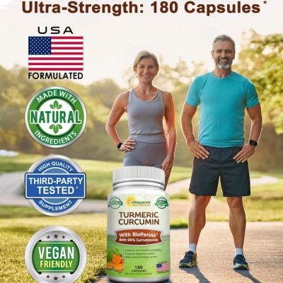 Turmeric Curcumin, 180 Cápsulas, aSquared Nutrition