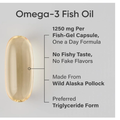 Ômega 3 Tripla Potência, Óleo de Peixe 1250 mg, 240 Cápsulas, Sports Research