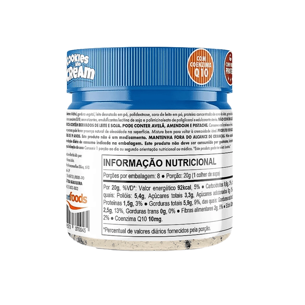 Creme Cookies And Cream Com Whey E Coenzima Q10, 160g - Mrs Taste