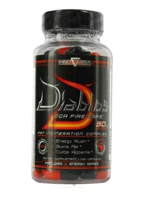 Termogênico Diablos Eca Fire, 90 Cápsulas, Innovative Labs