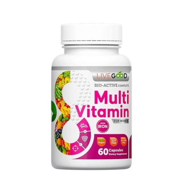 Multi Vitamin, For Women Whit Iron, 60 Cápsulas, Live Good 