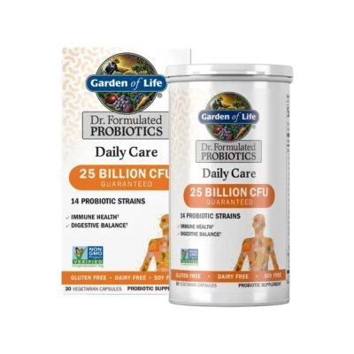 Daily Care, 25 Billion CFU, 14 Probiotic Strains, 30 Cápsulas, Garden Of Life