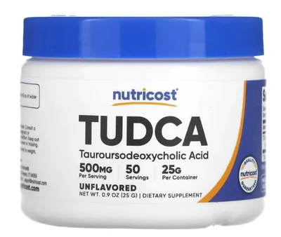 TUDCA 500mg, 25g Sem sabor, Nutricost