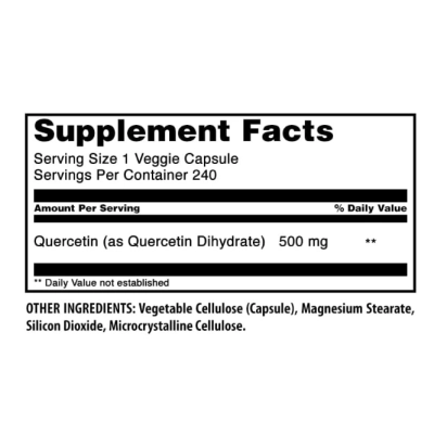 Quercetina 500mg, 240 Cápsulas, Amazing Nutrition