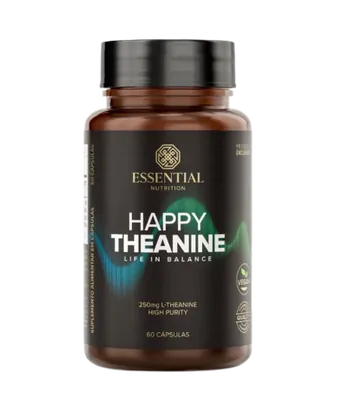 Happy Theanine, L-Theanina Pura e Concentrada, 60 Cápsula, Essential Nutrition