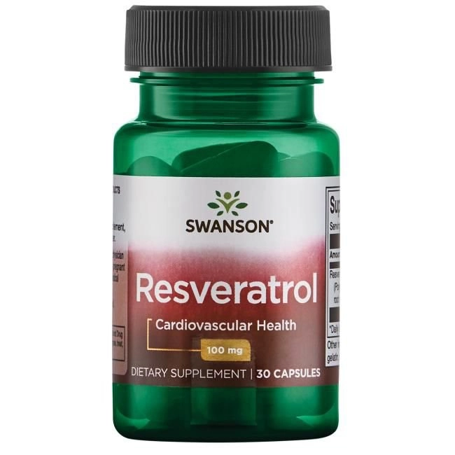 Resveratrol, 100mg, 30 Cápsulas, Swanson