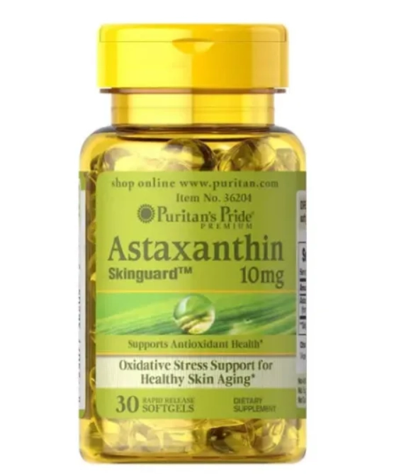 Astaxanthin, 10mg, 30 capsulas, Puritans Pride