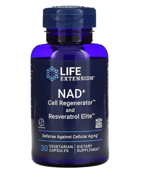 NAD + e Resveratrol Elite, 30 Cápsulas, Life Extension