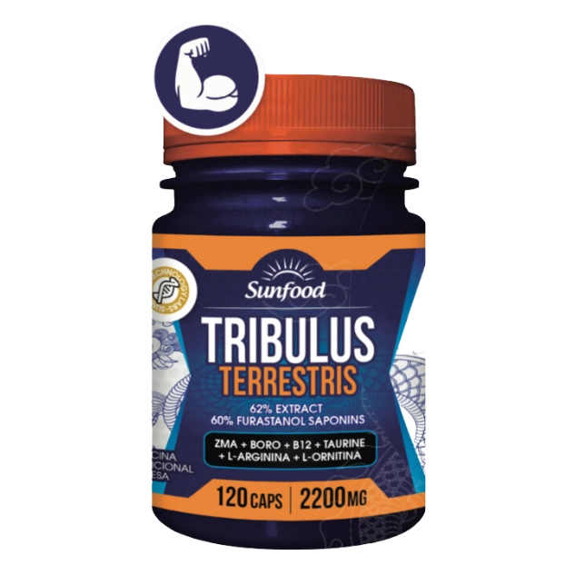 Tribulus Terrestris, 2200mg, 120 Cápsulas, Sunfood