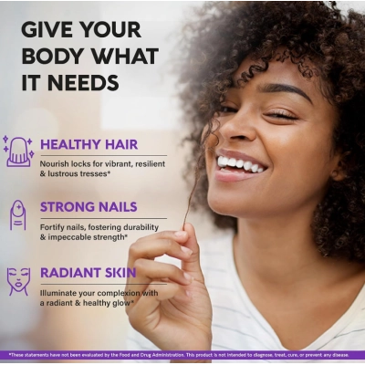 Hair Vitamins, Biotina, Colágeno e Queratina, Crescimento Capilar, Pele e Unhas, 60 Cápsulas, Nutra Harmony