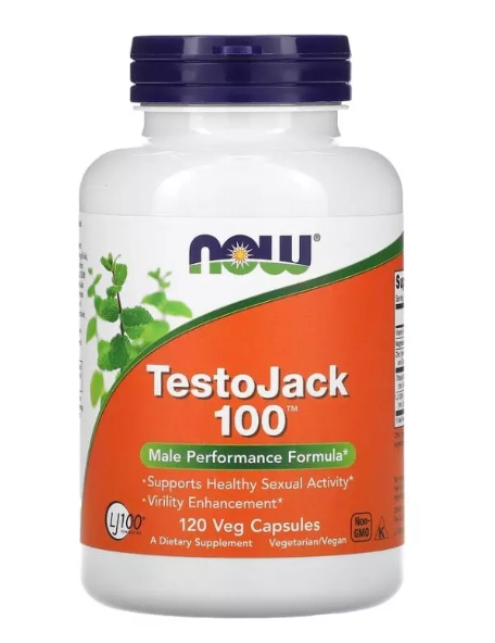 TestoJack 100mg, 120 Cápsulas, Now