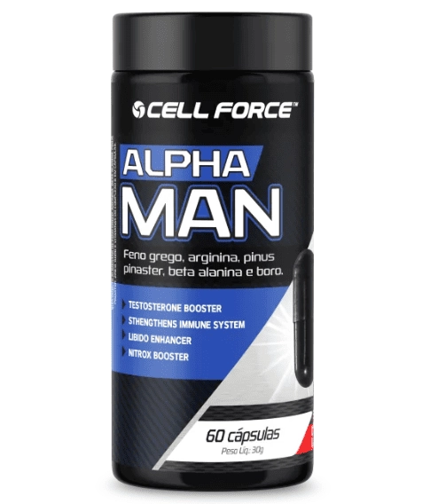 Alpha Man, Aumento de Testosterona, Força e Libido, 60 Capsulas, Cell Force
