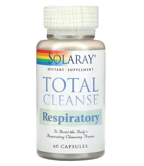 Total Clean Respiratório, 60 Cápsulas, Solaray