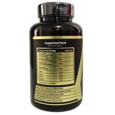 Tribullus Terrestris com Maca, 90 Comprimidos, Black Hunter