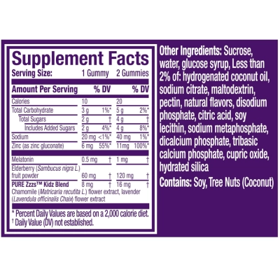 Kidz + Imunidade Suporte Imunológico para crianças, Com Melatonina 1mg e Zinco, 60 Gomas, VICKS ZzzQuil