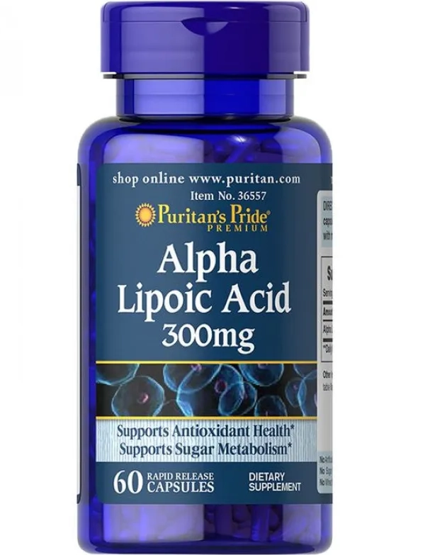 Ácido Alfa Lipoico 300mg, 60 Cápsulas, Puritans Pride