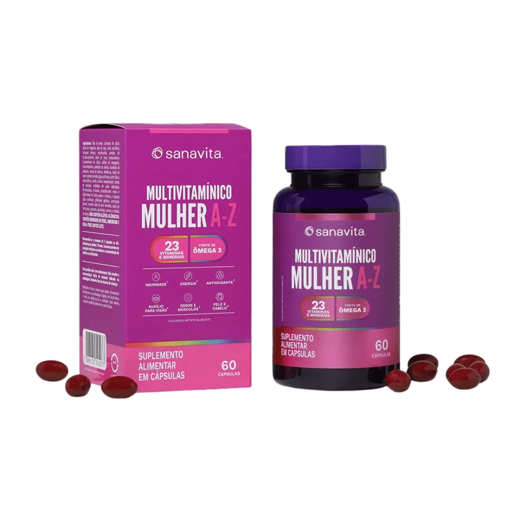 Multivitamínico Mulher A-Z, 60 Cápsulas - Sanavita