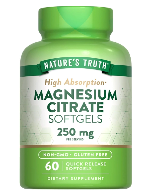 Citrato de Magnésio 250mg, 60 cápsulas, Nature's Truth