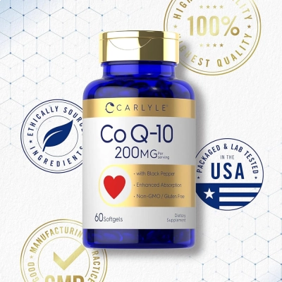 CoQ-10, 200mg, 60 Softgels, Carlyle