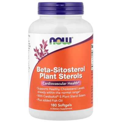 Beta-Sitosterol Plant Sterols, 180 Cápsulas, Now