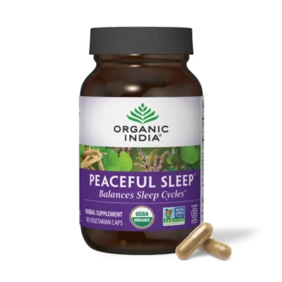 Peaceful Sleep, Auxilia no Sono, Relaxamento e Bem-Estar Noturno, 90 Cápsulas, Organic India