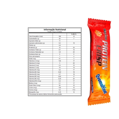 Barra Proteína, Crisp Bar, Sabores, 3 Unidades, 45g Cada, Integralmedica