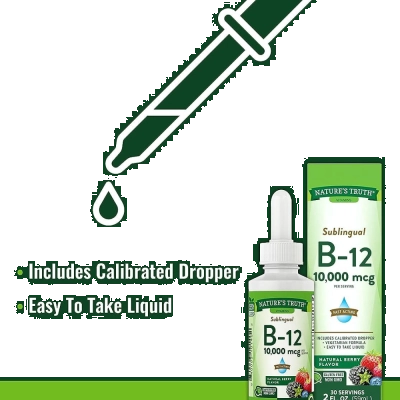 Sublingual B-12 Liquid, 10000mgc, Fast Acting, Nature's Truth