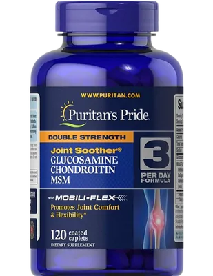 Glucosamina, Condroitina & MSM 3 Per Day, 120 capsulas, Puritans Pride