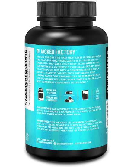 Dry-XT Diuretic, 60 Cápsulas, Jacked Factory