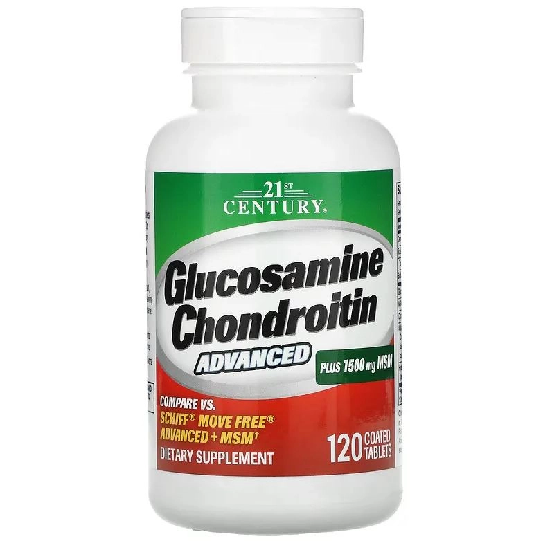 Glucosamina e Condroitina Advanced, 120 Comprimidos, 21st Century