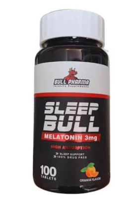 Sleep Bull Melatonina 3mg, 100 Comprimidos Sabor Laranja, Bull Pharma