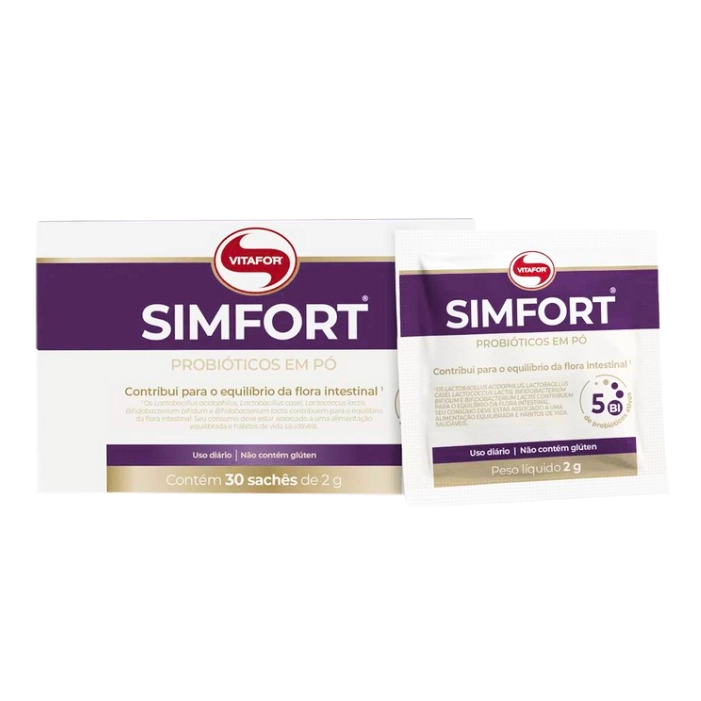SIMFORT, Probióticos em Pó, 30 Sachês, 2g, Vitafor