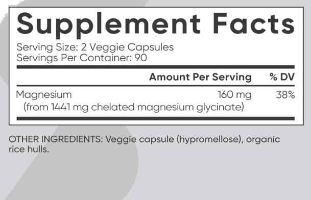 Magnésio Glycinate 160mg, 180 Cápsulas, Sports Research