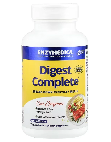 Digestão, Fórmula Enzimática Completa, 180 Cápsulas, Enzymedica