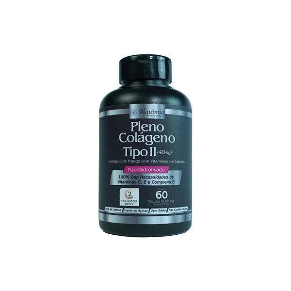 Pleno Colágeno Tipo II, 40mg, 60 Cápsulas, Alquimia