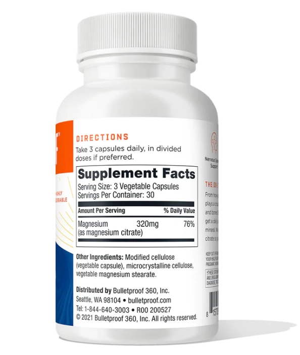 Magnésio, 320mg, 90 Softgels, Bulletproof