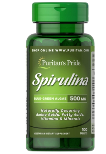 Spirulina 500mg, 100 Comprimidos, Puritan's Pride